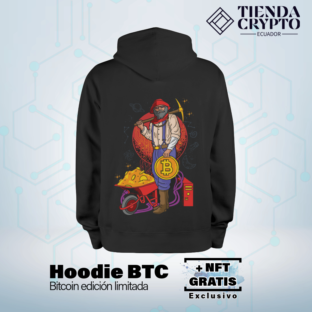 Hoodie BTC "Minero de la Fiebre del Oro Digital"