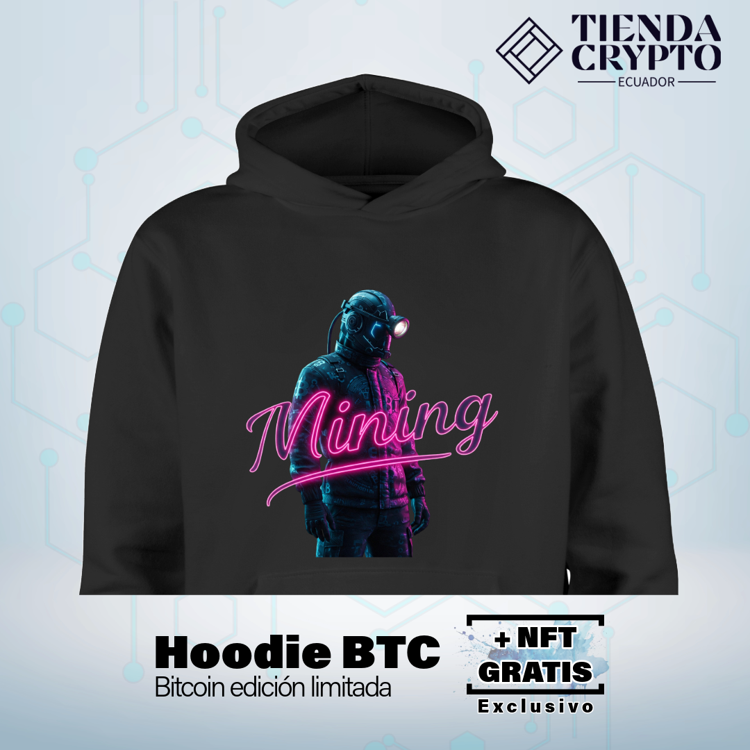 Hoodie BTC "El Minero Nocturno"