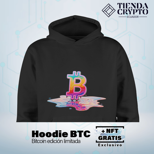 Hoodie BTC "Matriz Neón: El Código Iluminado"