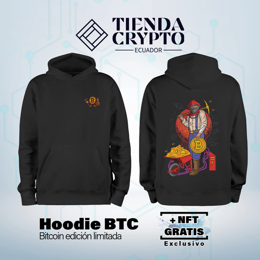 Hoodie BTC "Minero de la Fiebre del Oro Digital"