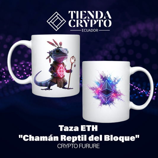Taza ETH "Chamán Reptil del Bloque"