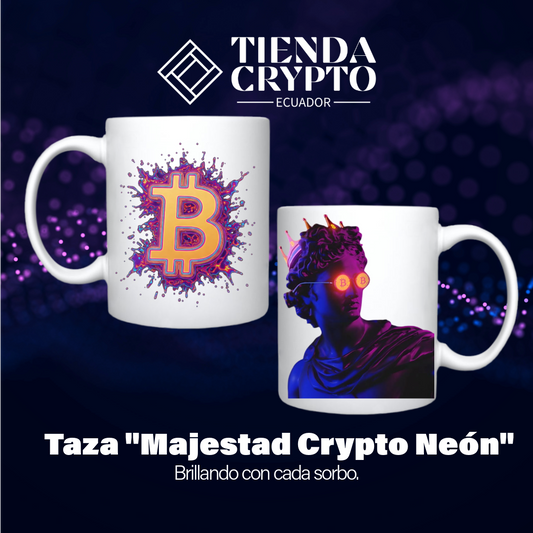 Taza "Majestad Crypto Neón"